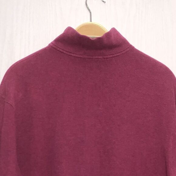 Ralph Lauren Polo Pullover Sweater Mens Large Pink Mauve 1/4 Zip Brown Pony Prep - Picture 9 of 11